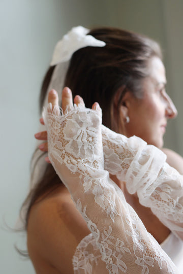 Charlotte Detachable Lace Sleeves - Velo Bianco